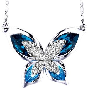 Butterfly Necklace with New Swarovski Crystals
